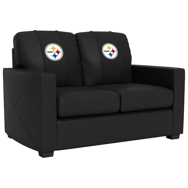 Dreamseat Silver Loveseat with Pittsburgh Steelers Primary Logo XZ7759003LSCDBK-PSNFL21040 - main